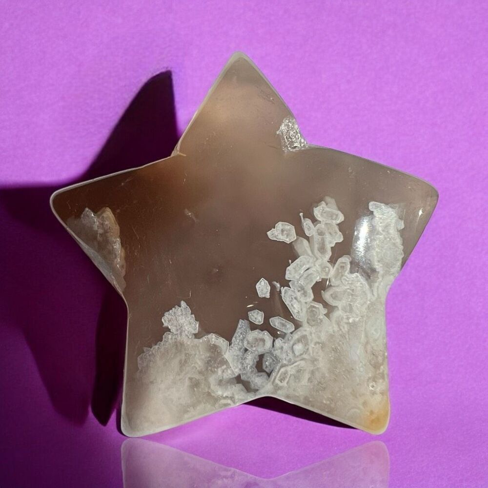 Flower Agate Star Carving l